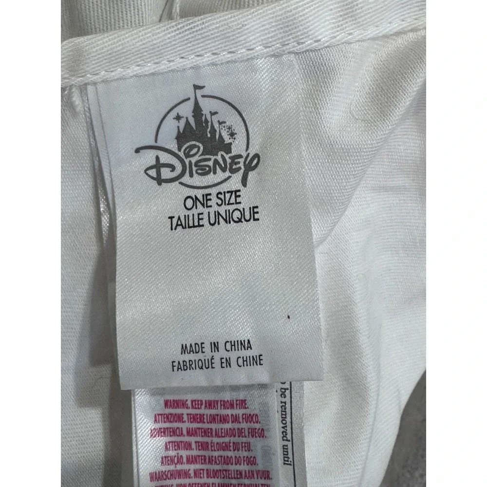 Official Disney Parks Minnie Mouse Hostess Apron White Gold Metallic Polka Dot